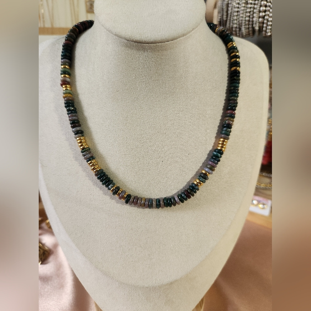 Indian Agate Beaded Necklace